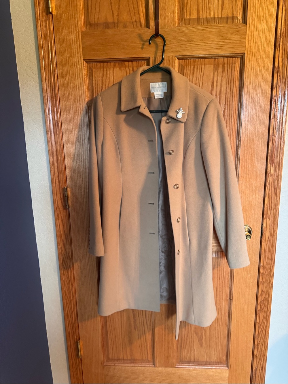 Classic Women's Camel Wool Coat